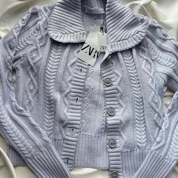 NWT Knitted Purple Zara Cardigan 🪩 - Picture 2 of 4